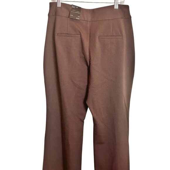 INC Size 16 Stylist Elegnt Brown Wide Leg Dress Trousers Pants - Picture 5 of 7